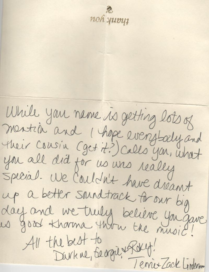 Terry and Zack's Letter